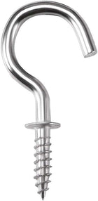 1.2" Screw Eye Hooks Self Tapping Screws Screw-in Hanger Eye-Shape Ring Hooks with Plate Silver 30pcs