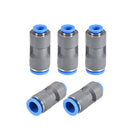 Straight Push to Connector Reducer Fitting 12mm to 8mm Quick Release Pneumatic Connector Plastic Union Pipe Tube Fitting Grey 5Pcs