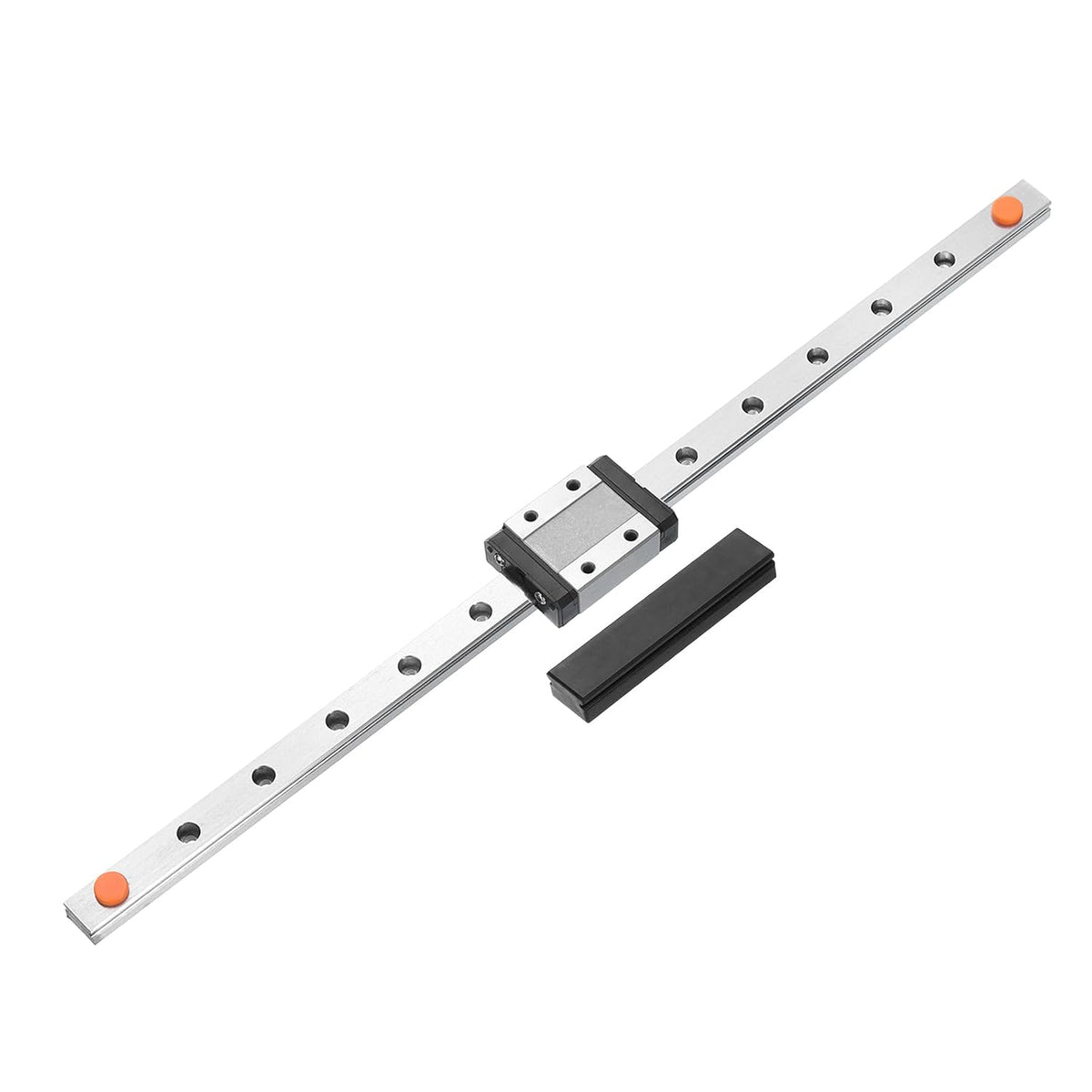 MGN12 350mm Linear Guide Rail with MGN12C Sliding Carriage Block and Plastic Mini MGN12 Linear Guide for DIY 3D Printers and CNC Machine, Black