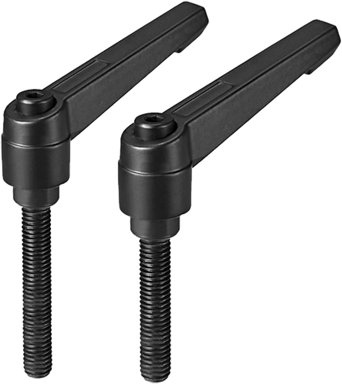 M8 40mm and 60mm Handle Adjustable Clamping Lever Thread Push Button Ratchet Male Threaded Stud 10Pcs