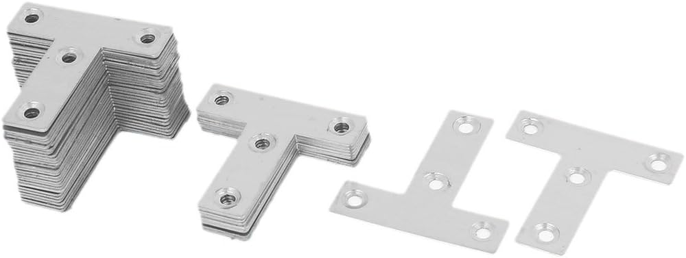50mm x 50mm Corner Brace Flat T Shape Repair Bracket Angle Plates 50 Pcs