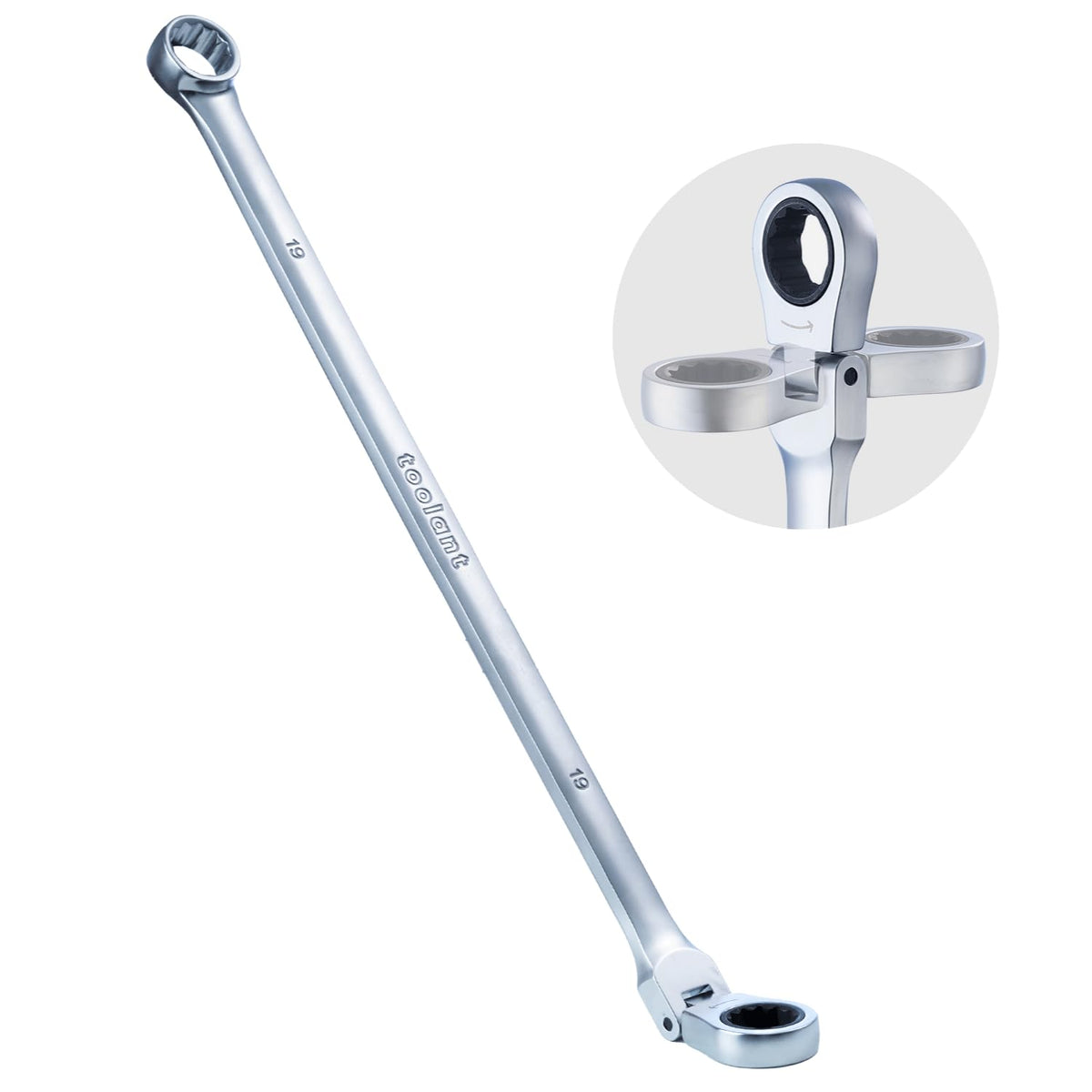 LinkMejor 10mm Extra Lungo Chiave a Cinghia Regolabile testa Flessibile Metrica