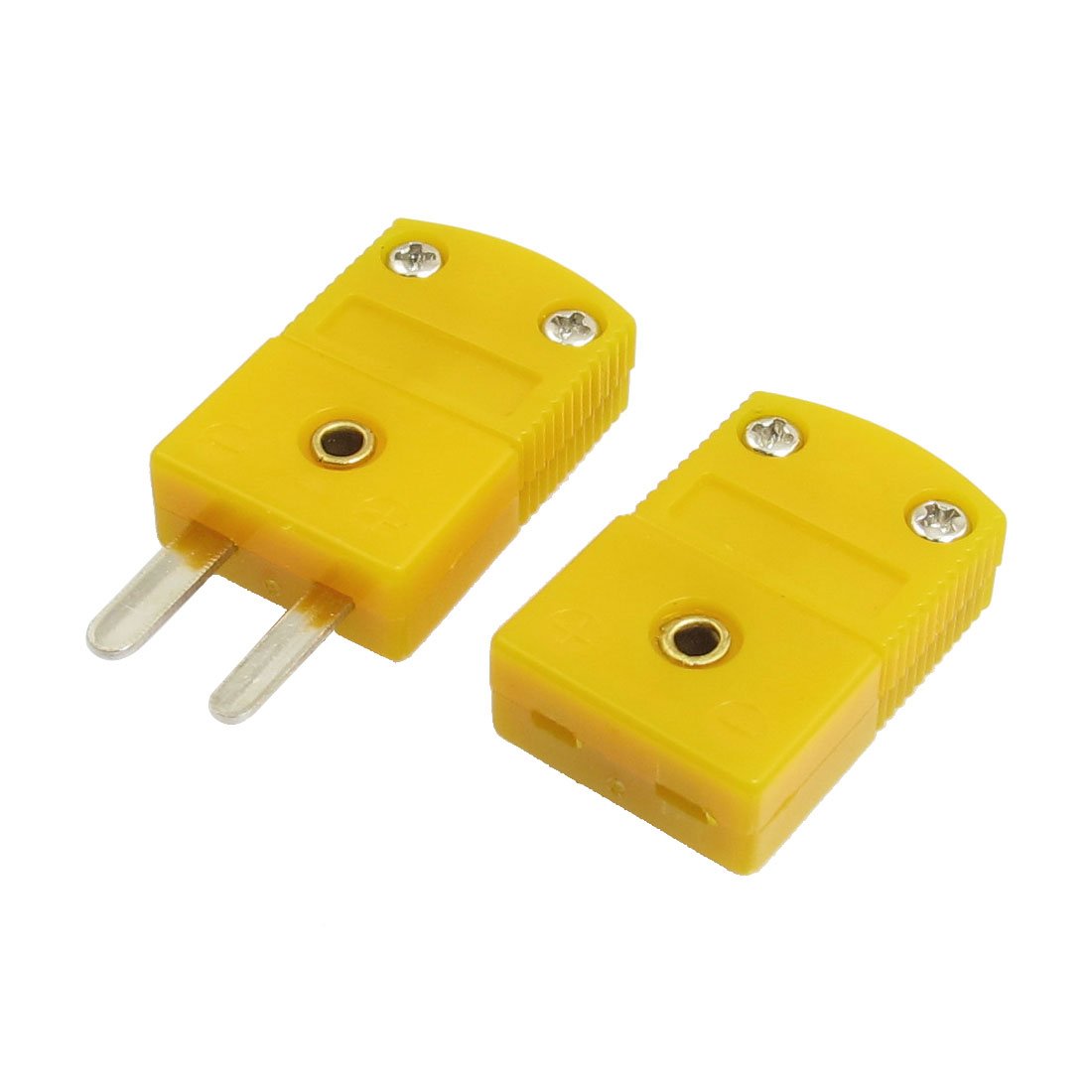 a12100600ux0263 Pair K Type Orange Plastic Shell Male to Female Thermocouple Plug