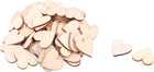 LinkMejor Wooden Holiday Love Heart Shaped Wedding Decor Art Craft DIY Accessories 30 x 27mm 50 Pcs Beige