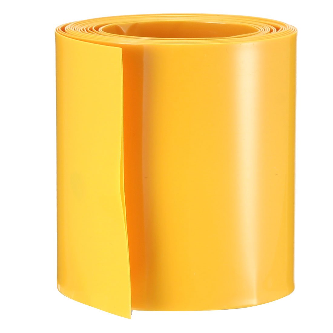 Battery Wrap PVC Heat Shrink Tubing 50mm Flat Width for Power Supplies 2 Meter Yellow