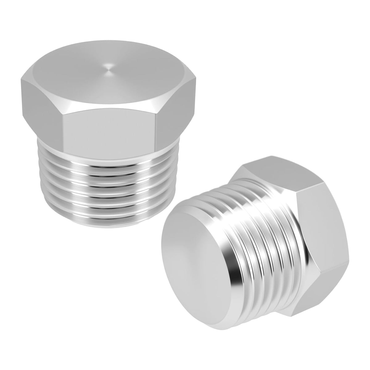 LinkMejor Bouchon de Tuyau à Tête Hexagonale Extérieure, filetage mâle NPT 1/2" (2-Pack)
