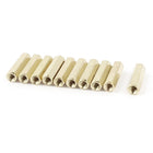 M3 x 18mm Female Thread Brass Hex Standoff PCB Pillar Spacer 10pcs