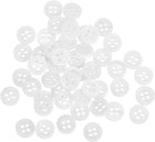 50 Pcs Natural Shell Buttons, 4 Hole Mother of Pearl Buttons 9mm Sewing Craft Button for Shirt Sewing DIY Crafts Decoration, White