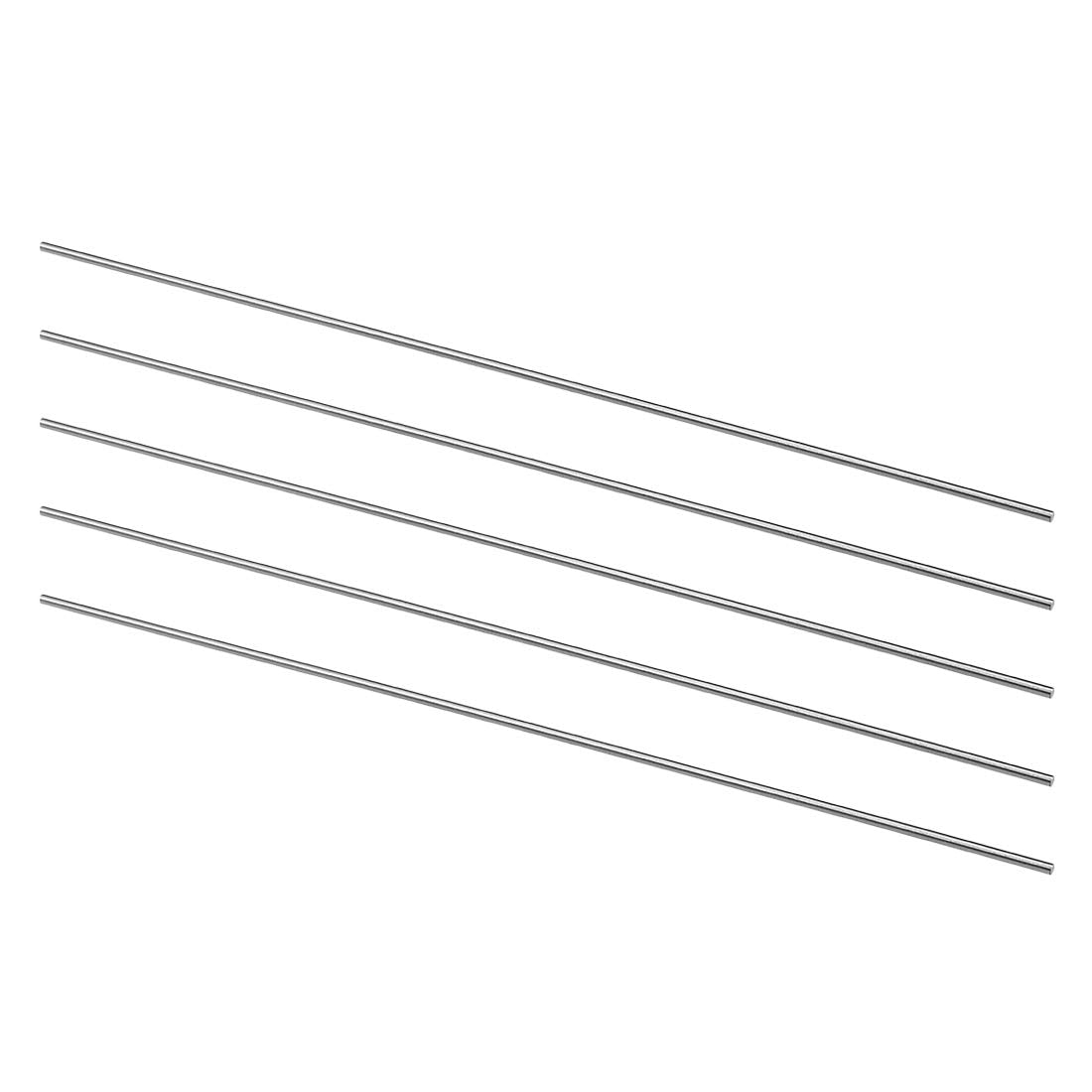 Round Steel Rod, 2mm HSS Lathe Bar Stock Tool 200mm Long, for Shaft Gear Drill Lathes Boring Machine Turning Miniature Axle, Cylindrical Pin DIY Craft Tool, 5pcs