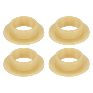 4Pcs Flanged Sleeve Bearing, Plastic Bushing ID 10mm x OD 12mm x Length 5mm POM Bushing, Yellow