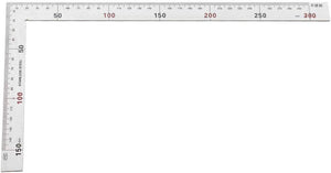 L Square 150x300mm Stalowa Rama Kątowa 90 Stopni Skala Ruler Dwustronna Kątowa Ruler Narzędzie do Mierzenia i Planowania dla Rzemieślnika Inżyniera