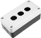 Push Button Switch Control Station Box 22mm 3 Button Hole Watertight Black and White