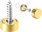 Mirror Screws, Decorative Cap Fasteners Cover Nails, Electroplated, Golden Silver 12mm/0.47" Brass 4pcs