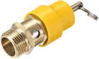 Safety Valve Air Compressor Pressure Relief Valve, G3/8 Male, 115PSI Set Pressure, Yellow Hat, 1Pack