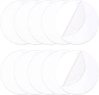 LinkMejor Acrylic Ornament Blanks, Round Keychain Blanks with Holes Acrylic Discs Panel for Christmas Halloween DIY Projects Art Crafts