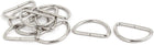LinkMejor 10pcs Luggage Bag D Shaped Loop Ring Buckle Fastener for 32mm Width 3mm Thickness Strap Belt