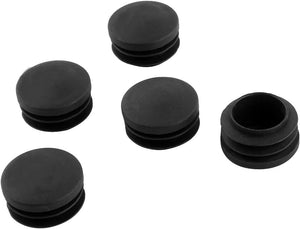 Plastic Round Blanking End Caps Tube Inserts 35mm Dia 5 Pcs Black