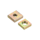Square Nuts, M3x8mmx2mm and M4x7mmx2mm Yellow Zinc Plated Carbon Steel Nuts 100pcs in Total