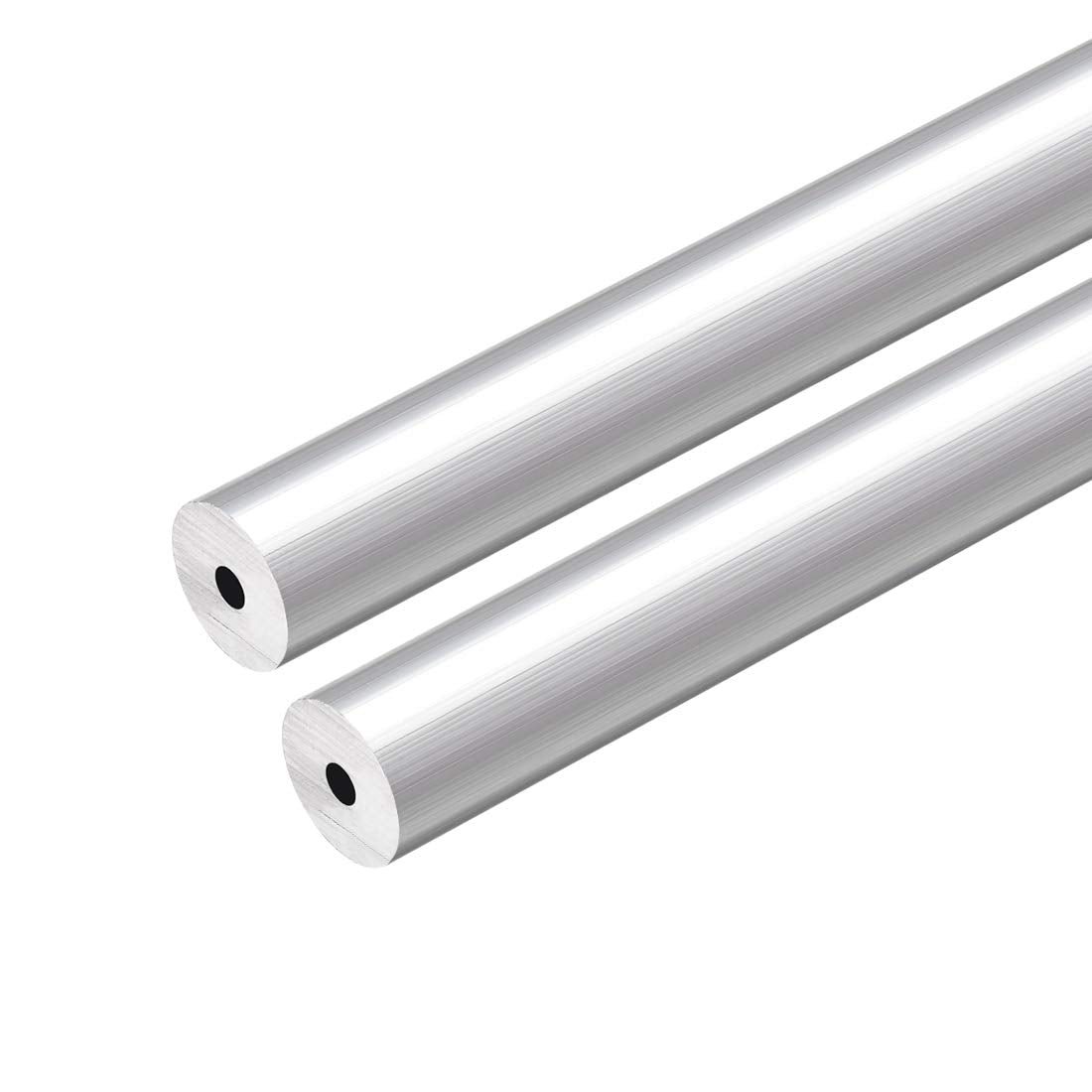 6063 Aluminum Round Tube, 300mm Length 12mm OD 3mm Inner Dia Seamless Aluminum Straight Tubing 2 Pcs