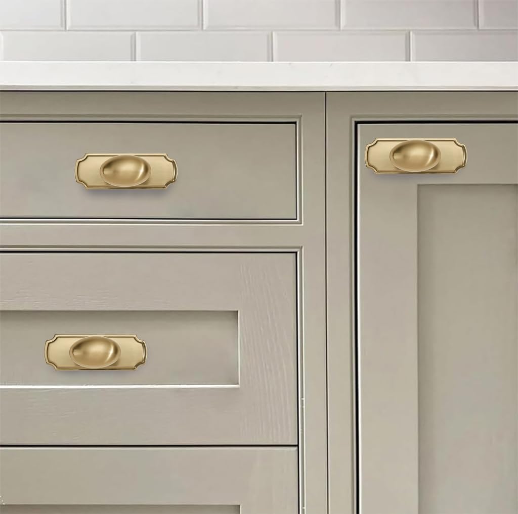 LinkMejor 10 Pack Brushed Satin Nickel Cabinet knobs with blackplate Solid Heavy Duty Bifold Closet Door Knobs with Backplate Hardware for Kitchen Bathroom and Dressing Table