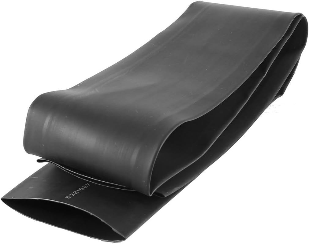 s14100400am3045 1 Meter 50mm Dia 82mm Flat Width rate 2:1 Heat Shrinkable Shrinking Tube Black (Pack of 1)