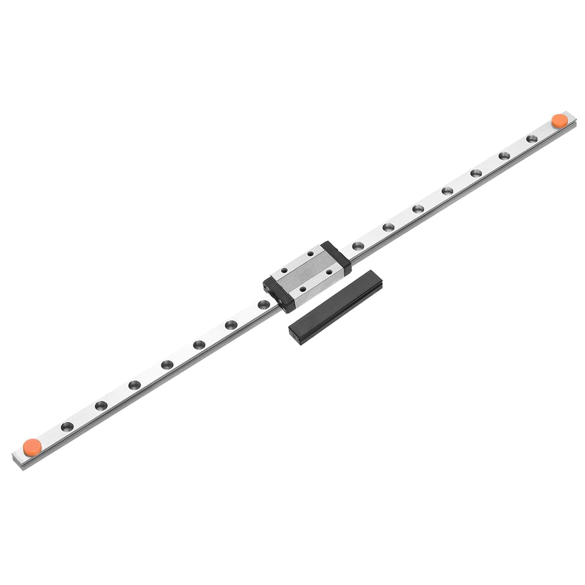 MGN9 350mm Linear Guide Rail with MGN9H Sliding Carriage Block Bearing Steel and Plastic Mini MGN12 Linear Guide for DIY 3D Printers and CNC Machine, Silver