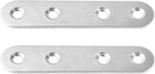 2pcs Straight Bracket Stainless Steel 80mm Flat Brace Fastener Brackets Corner Protector Support w Screws for Furniture