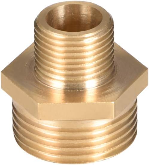 Brass Male To Male Straight Pipe Reducing Hex Fitting G3/8 Male X G3/4 Male Connector