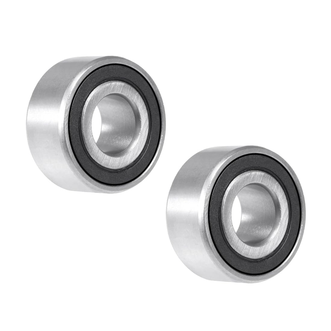 3202-2RS Double Row Angular Contact Ball Bearing 15x35x15.9mm Sealed Chrome Steel Bearings 2-Pack