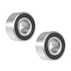 3202-2RS Double Row Angular Contact Ball Bearing 15x35x15.9mm Sealed Chrome Steel Bearings 2-Pack