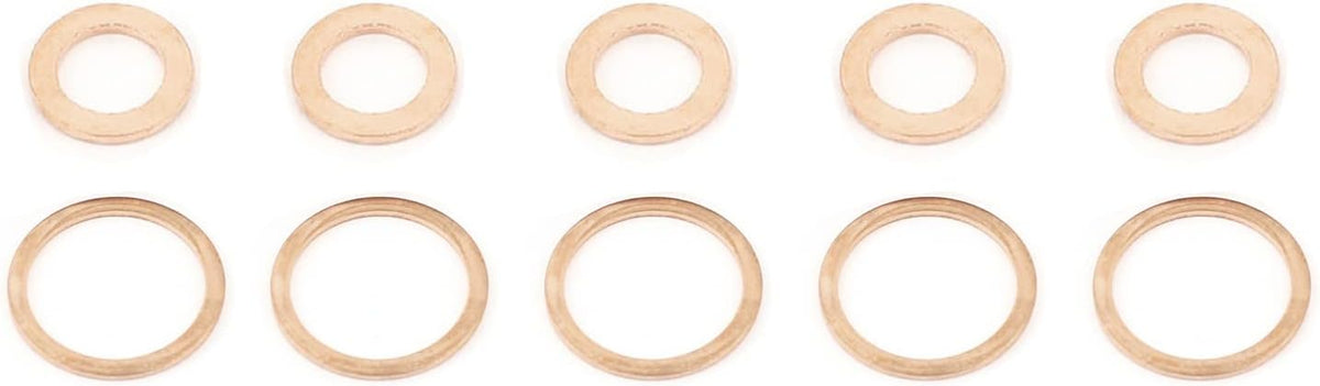 Round Flat Washer, 6mmx10mmx1mm Copper 50pcs and 24mmx30mmx1.5mm Copper 10pcs