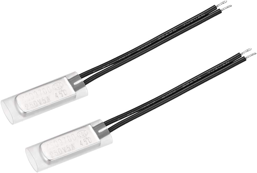 KSD9700 Thermostat, 45℃ Normally Close Temperature Switch Thermal Switch, N.C 5A Metal Temperature Controller 2pcs