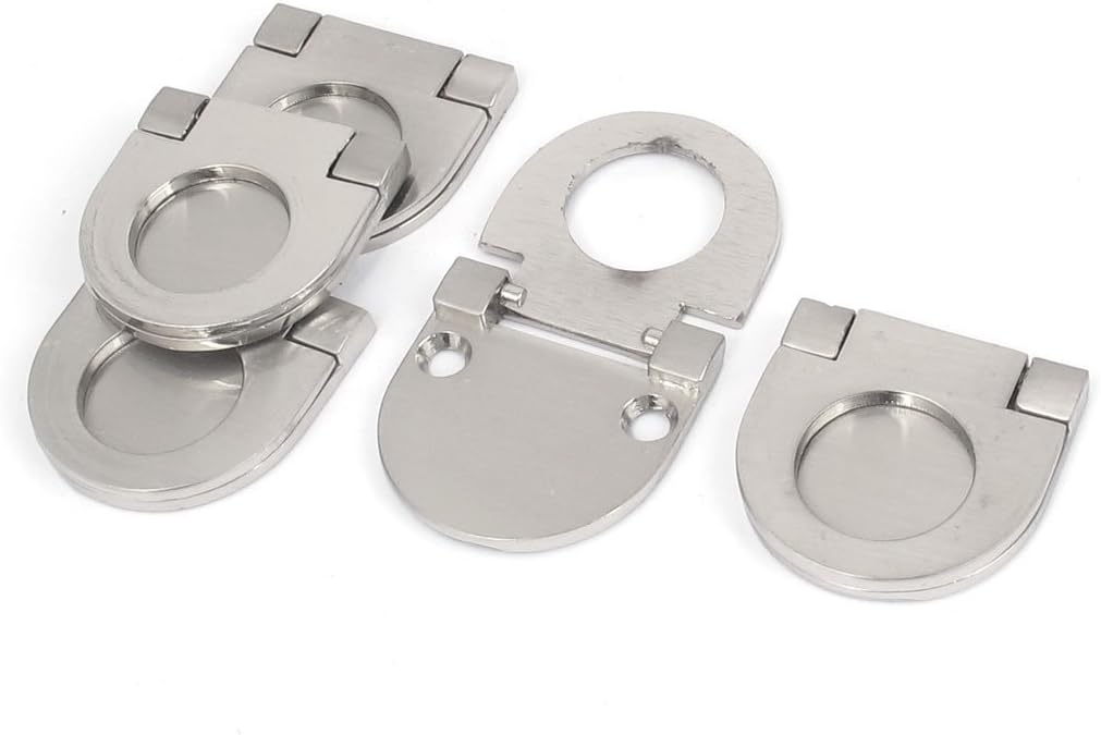 Mobiletto Cassetto Incasso Maniglia Cerniera Manopola Tono Argento 5pz