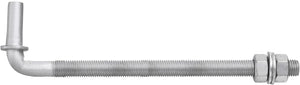 1 Pack J-Bolt Torheit, 10" verzinktes Stahl Landtor Hebel, J-Bolt Kettenzäune mit 5/8" Männlichem Steg für Hinterhof, Bauerngarten Tür