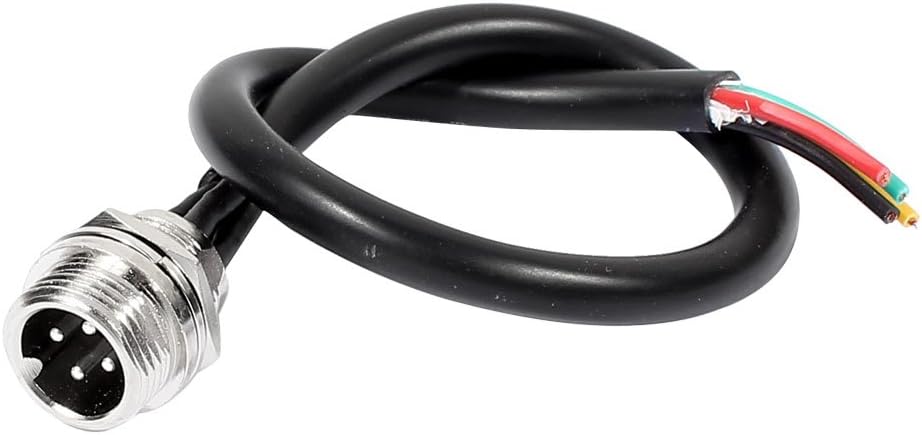 GX12 20cm Joint Type 4 Pin Male Aviation Connector Electrical Cable