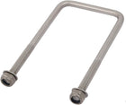 M6 Thread 100mm Length 304 Stainless Steel Square U Bolt Silver Tone