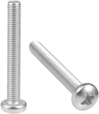 M8x60mm Machine Screws Pan Phillips Cross Head Screw 304 Stainless Steel Fasteners Bolts 8Pcs