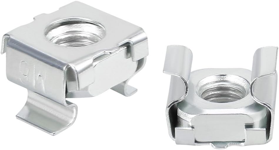 55 Pack, M6 Cage Nut, Carbon Steel Zinc Plated for Server Shelf Cabinet