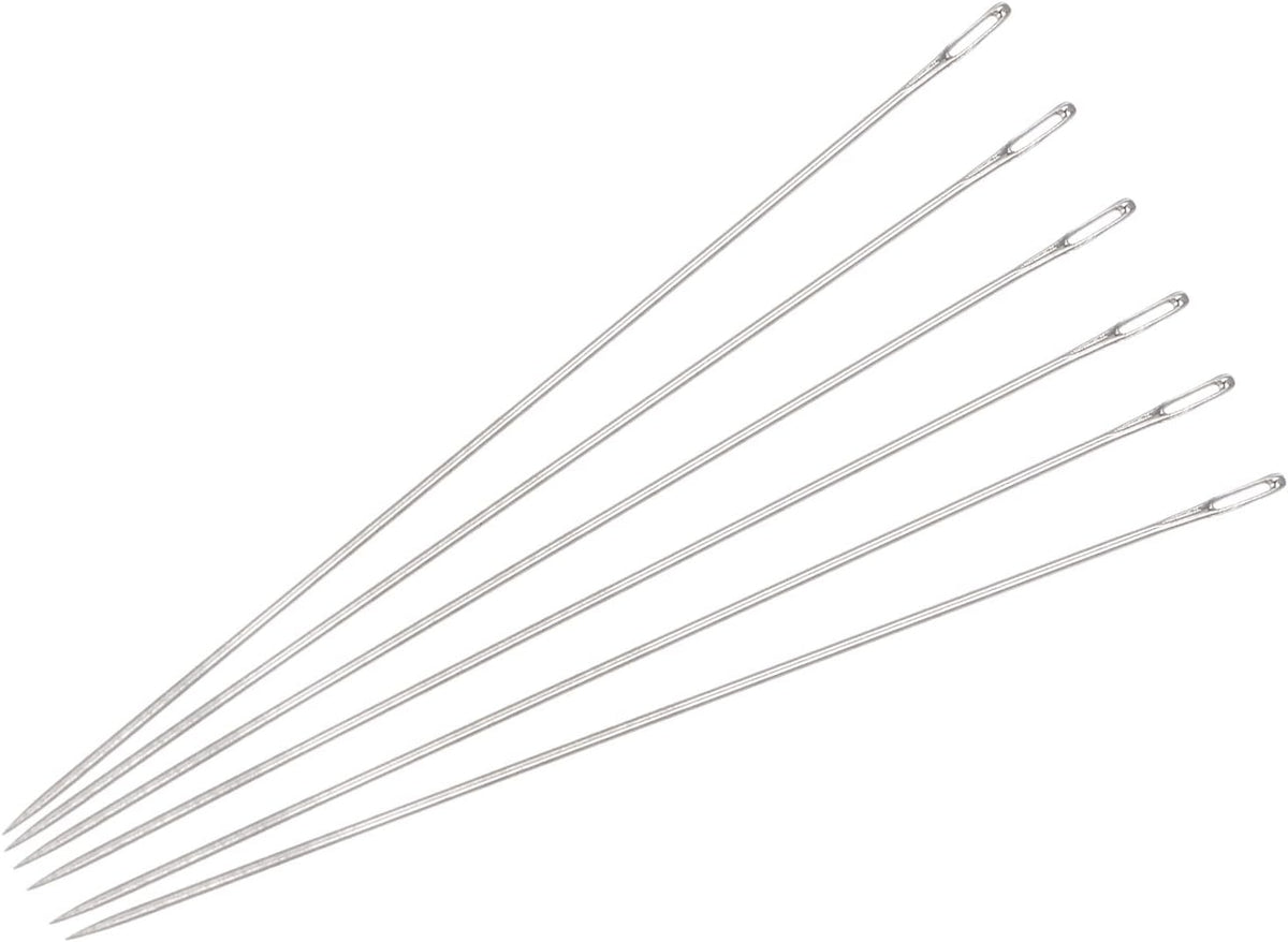 60Pcs Beading Needles Fine Thin Long Straight Sewing Embroidery Threads Stainless Steel 2.01 Inch