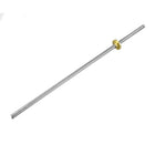 350mm Length T8 8mm Dia Lead Screw Rod,12 Lead Stainless Steel Lead Screw Rod with Copper Nut Trapezoidal Thread for 3D Printer Z Axis