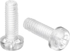 50Pcs M4x12mm Threaded Nylon Phillips Cross Pan Head Machine Screws Bolts Clear