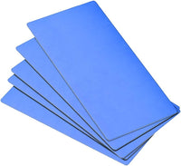 Blank Metal Business Card 100x50x0.6mm Anodized Aluminum Plate for DIY Laser Printing Blue 5 Pcs