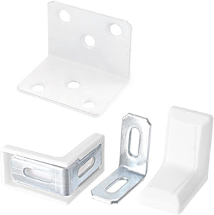 Bantalan Corner Right Angle untuk Menata Rak Kabinet, 29x29x18mm Bantalan Plastik Besi 15Pcs, 37x29x29mm Bantalan Susu 10Pcs