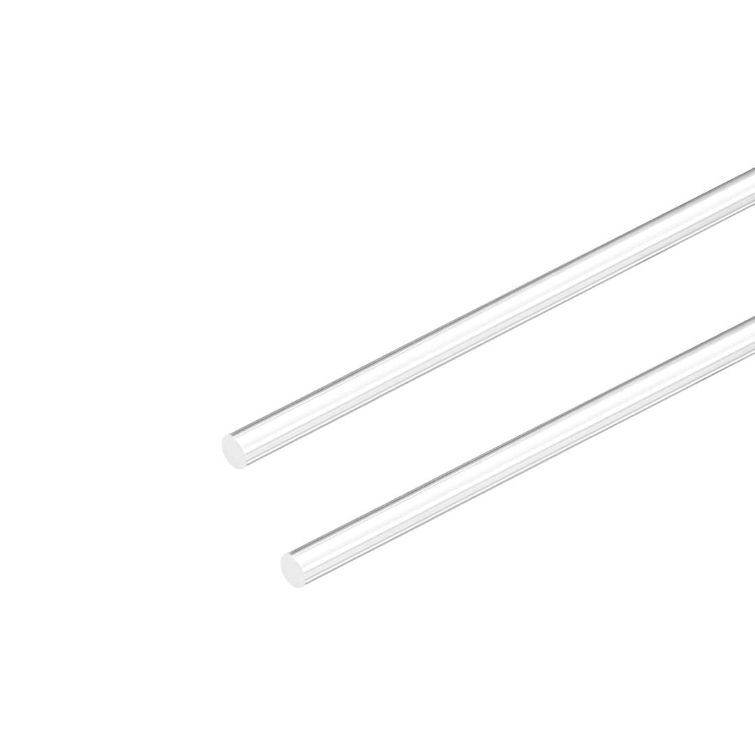 Acrylic Round Rod,5/32 inch Dia 20 inch Length,Transparent Clear Plastic Round Rod,Solid PMMA Bar 2pcs