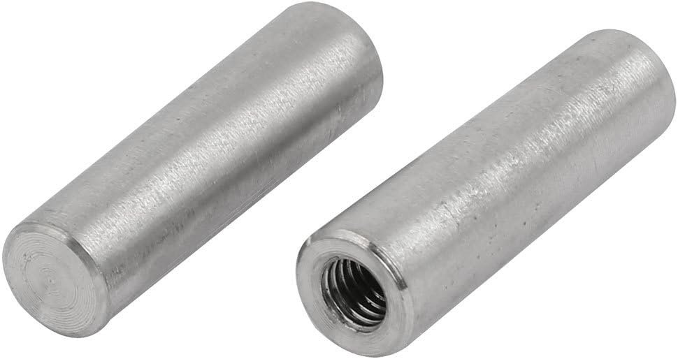 2Pcs 304 Stainless Steel 8mm Nominal Dia 30mm Length M5 Female Thread Taper Pin