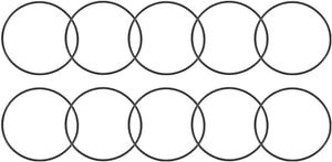 Nitrile Rubber O-Rings, 34mm OD 32mm ID 1mm Width, Metric Sealing Gasket, Pack of 10