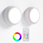 LinkMejor Lâmpadas LED Push Puck com Bateria e Controle Remoto, 6 Pacote