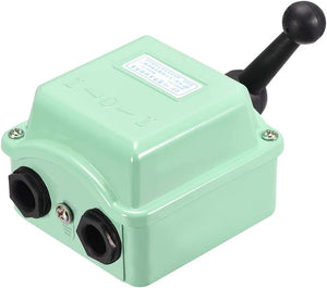 LinkMejor Drum Switch QS-15: 3 posiciones. Control motorizado. Carcasa de aluminio. Corriente de 15A.