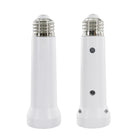Light Socket Extender, 5.31 inches Light Bulb Extension Socket, E26 to E27 Standard Medium Base Lamp Socket Screw in Ceiling Fan in Light Socket Adapter Light Bulb Extender White（2 Pack）