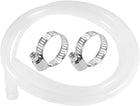 Silicone Tubing 18mm(0.7") ID 22mm(7/8") OD 5ft Silicone Rubber Tube Air Hose Water Pipe Clear with Clamps